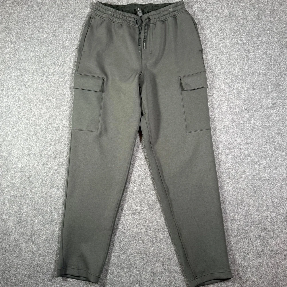 Lululemon Smooth Space Cargo Jogger Pants Dark Olive Green Mens Size M Lounge